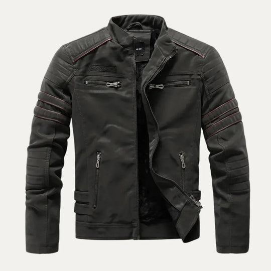 Herre Læderjakke Torino Vintage-Inspireret Regular Fit 1