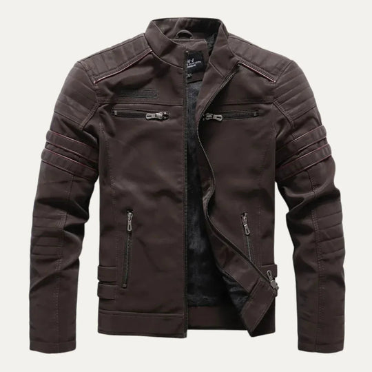 Herre Læderjakke Torino Vintage-Inspireret Regular Fit 2