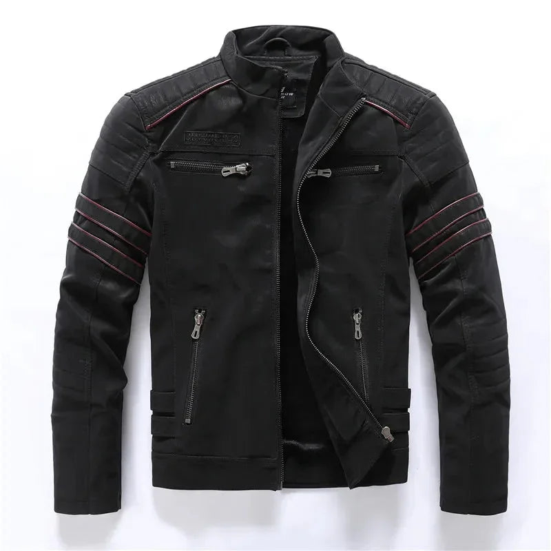Herre Læderjakke Torino Vintage-Inspireret Regular Fit 6