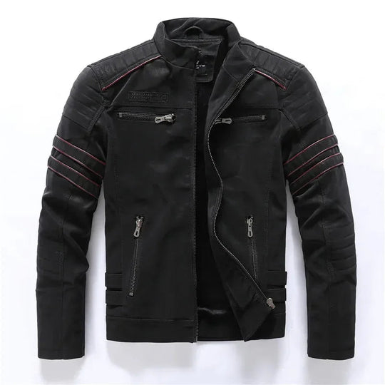 Herre Læderjakke Torino Vintage-Inspireret Regular Fit 6