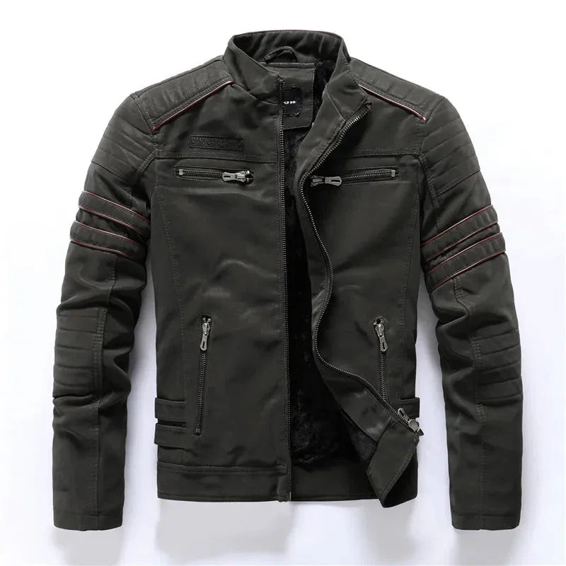 Herre Læderjakke Torino Vintage-Inspireret Regular Fit 7