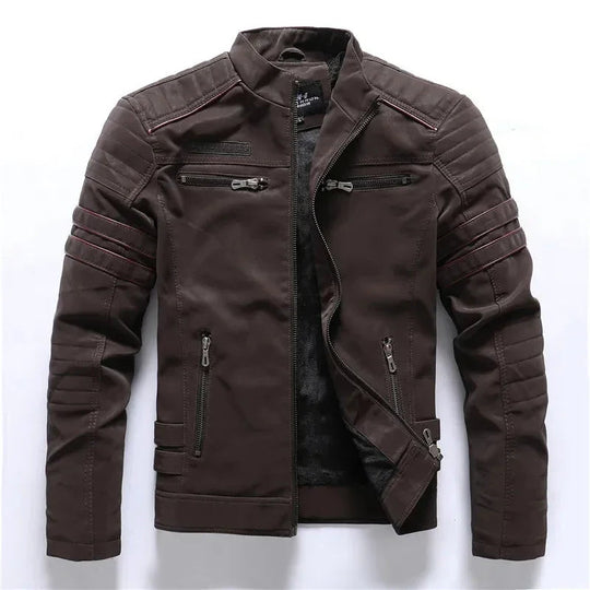 Herre Læderjakke Torino Vintage-Inspireret Regular Fit 8