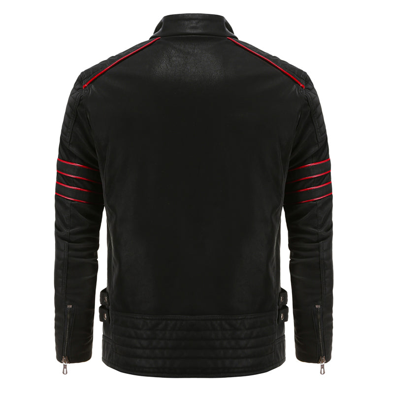 Herre Læderjakke Wolverine Stil Moderne Design 1