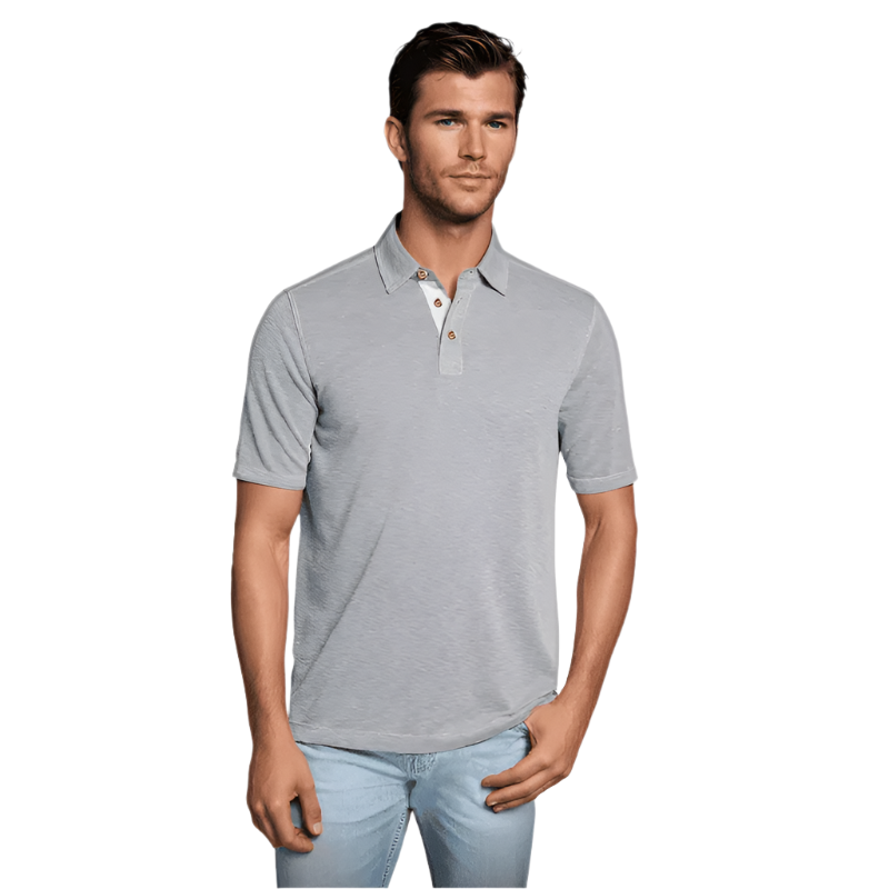 Herre Langærmet Golf T-shirt i Bomuld 0