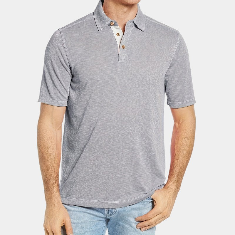 Herre Langærmet Golf T-shirt i Bomuld 2