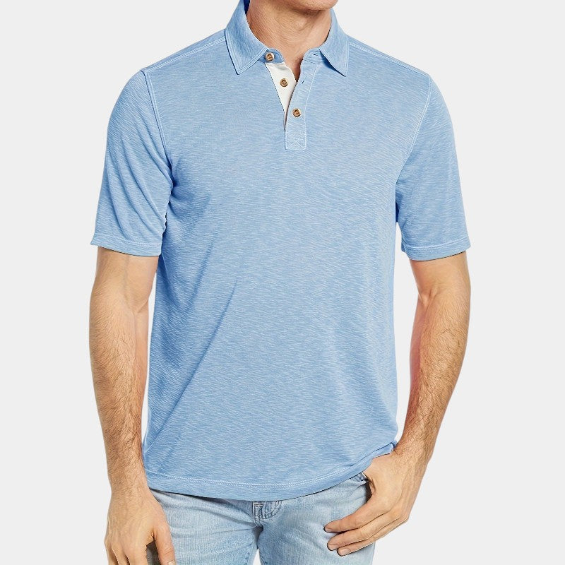 Herre Langærmet Golf T-shirt i Bomuld 3