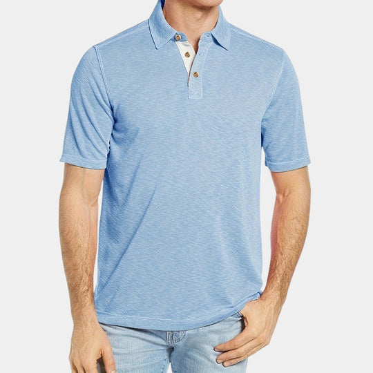 Herre Langærmet Golf T-shirt i Bomuld 3