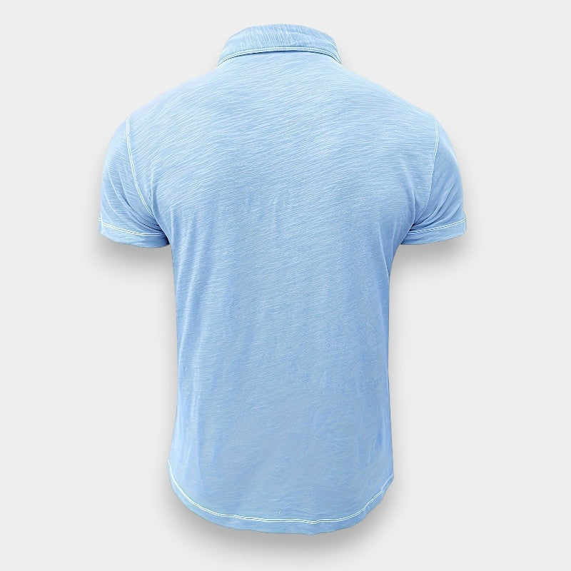 Herre Langærmet Golf T-shirt i Bomuld 7