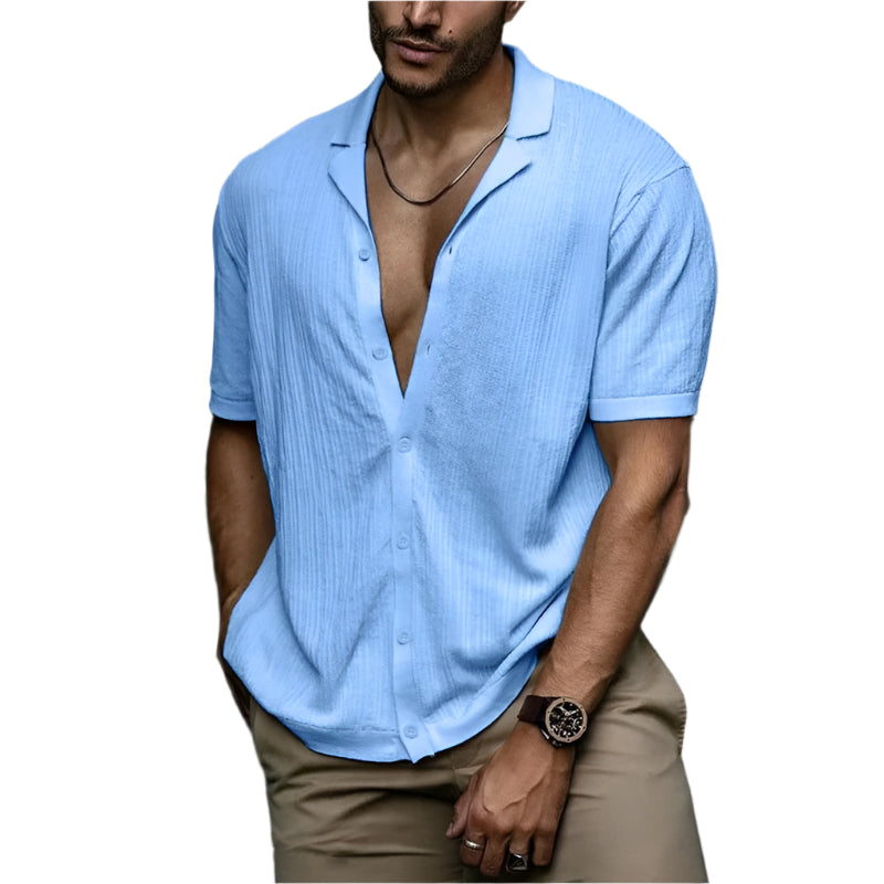 Herre Lin Skjorte Casual Sommer Stil 0