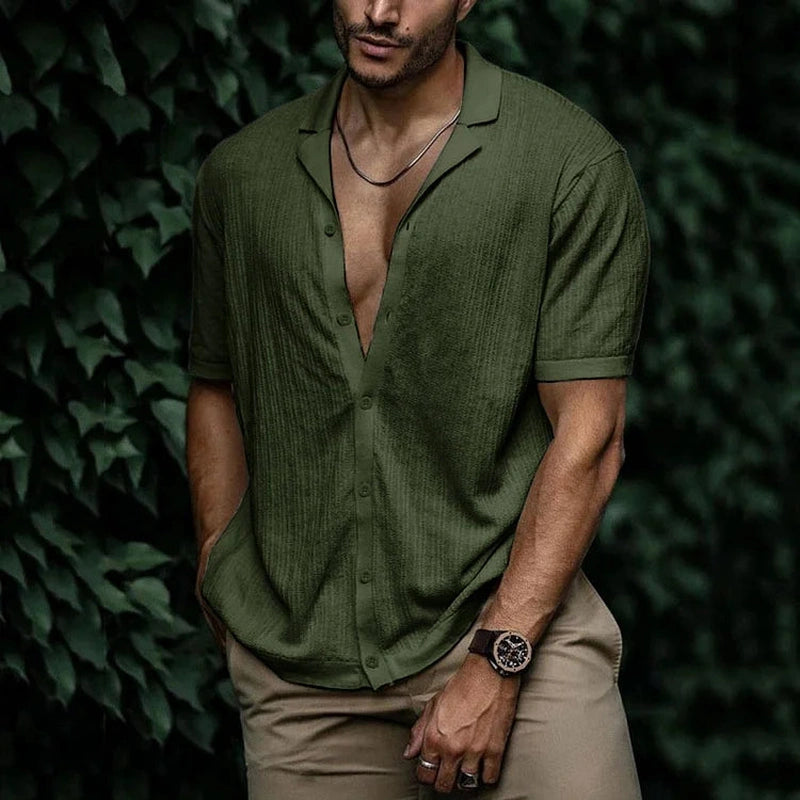 Herre Lin Skjorte Casual Sommer Stil 10