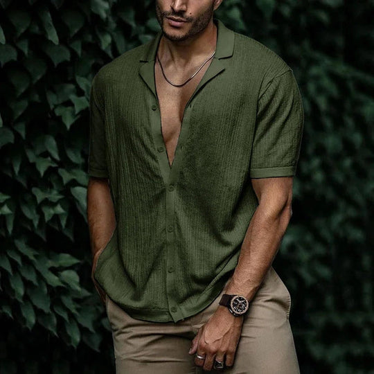 Herre Lin Skjorte Casual Sommer Stil 10