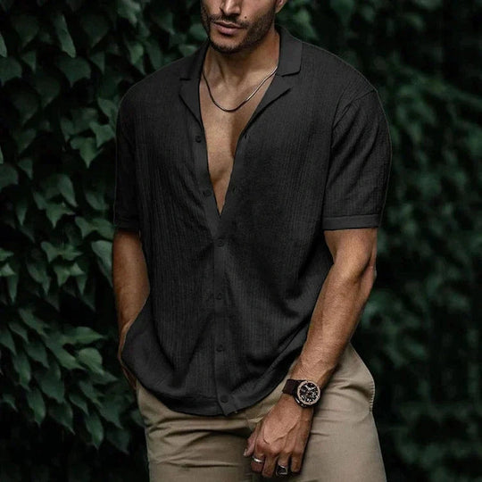 Herre Lin Skjorte Casual Sommer Stil 11