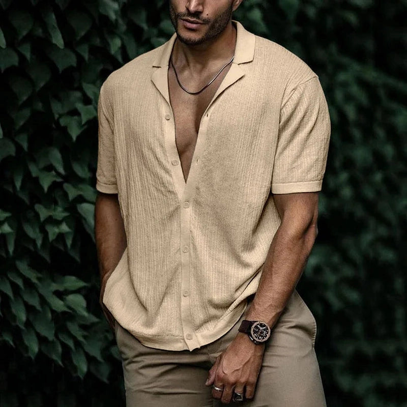 Herre Lin Skjorte Casual Sommer Stil 2