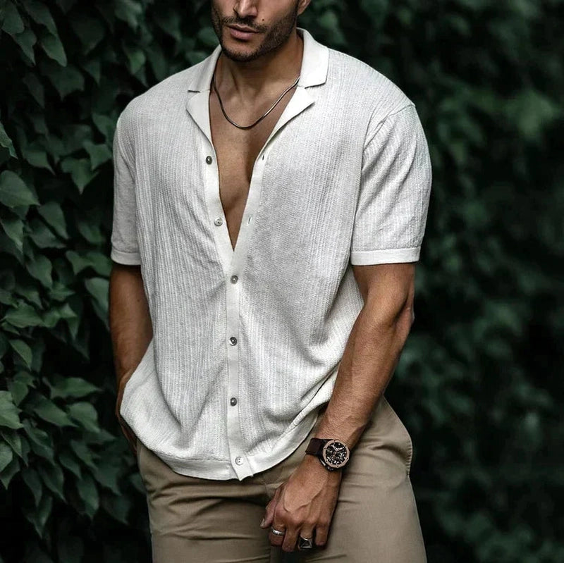 Herre Lin Skjorte Casual Sommer Stil 3