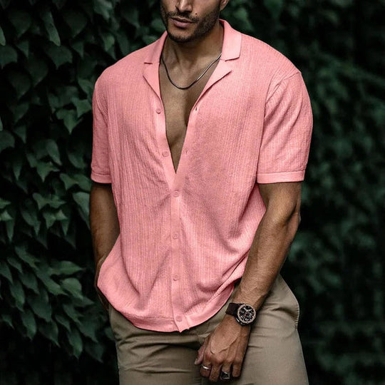 Herre Lin Skjorte Casual Sommer Stil 7