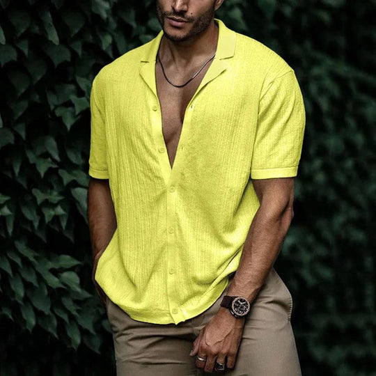 Herre Lin Skjorte Casual Sommer Stil 9