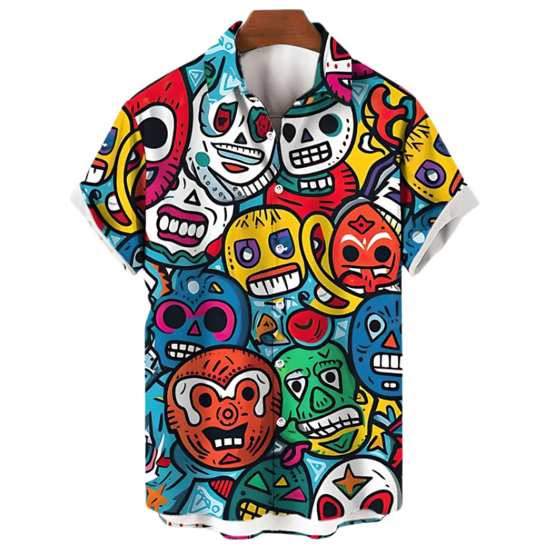 Herre Luchador T-shirt Afslappet Design 0