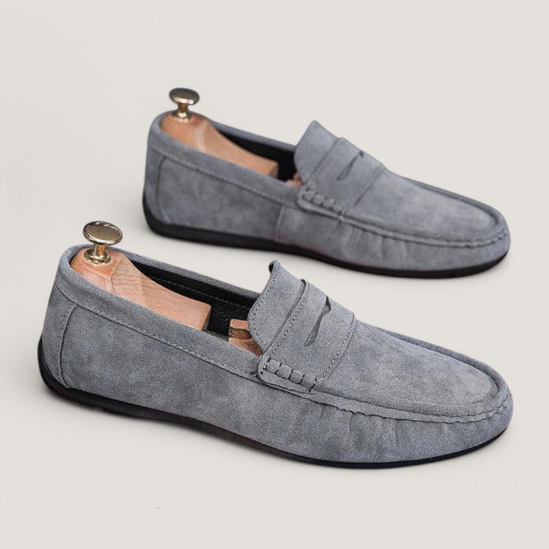 Herre Mokkasiner Suede Skridsikker Sål Komfortabel Design 2