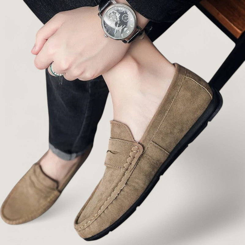Herre Mokkasiner Suede Skridsikker Sål Komfortabel Design 3