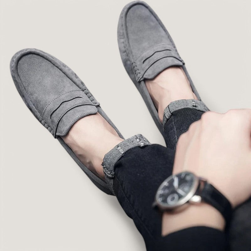 Herre Mokkasiner Suede Skridsikker Sål Komfortabel Design 5