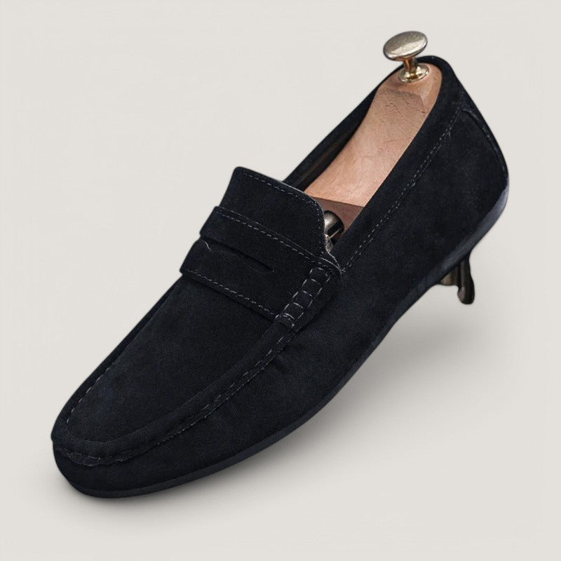 Herre Mokkasiner Suede Skridsikker Sål Komfortabel Design 6
