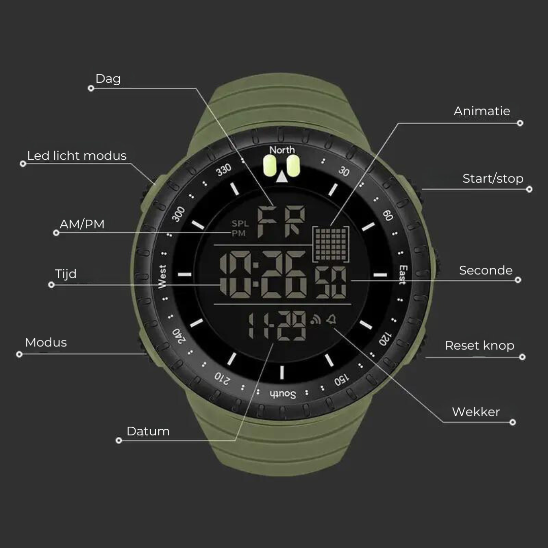 Herre Outdoor Ur Multifunktionelt 3