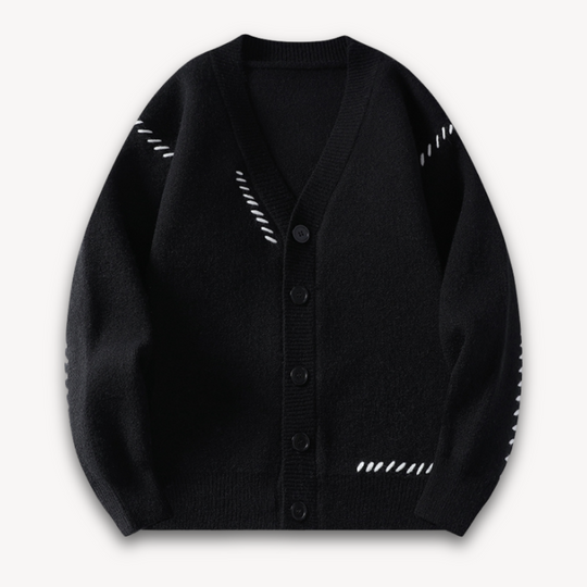 Herre Oversize Cardigan Med Knapper 3