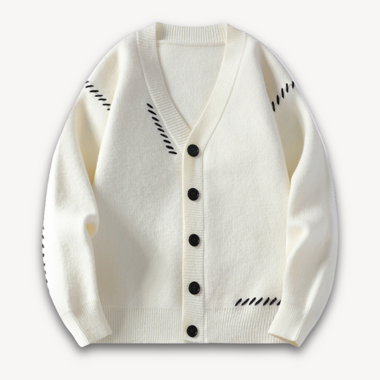 Herre Oversize Cardigan Med Knapper 4