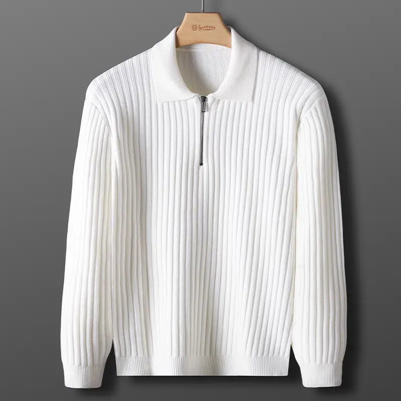 Herre Polo Sweater med Lynlås 1