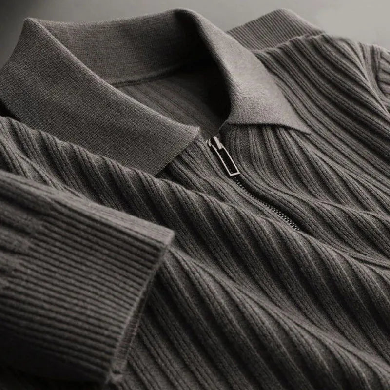 Herre Polo Sweater med Lynlås 6