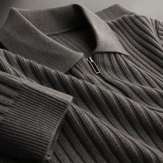 Herre Polo Sweater med Lynlås 6
