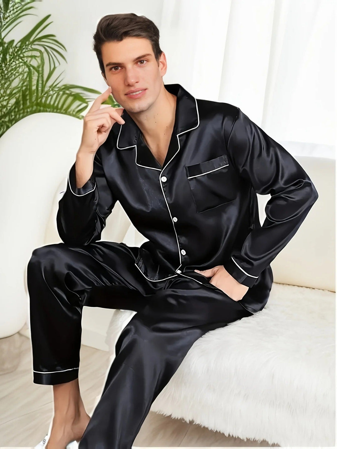 Herre Pyjamas Klassisk Stil 0