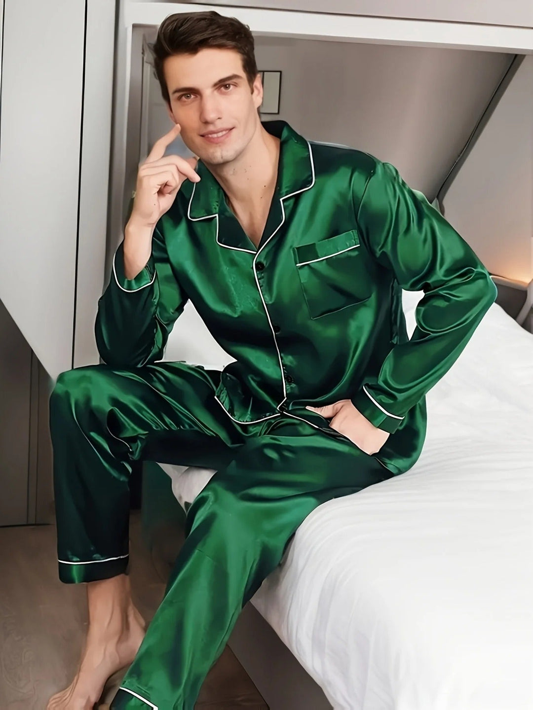 Herre Pyjamas Klassisk Stil 4