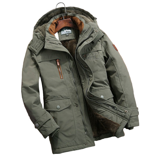 Herre Quilted Jakke med Hætte og Løs Pasform 0