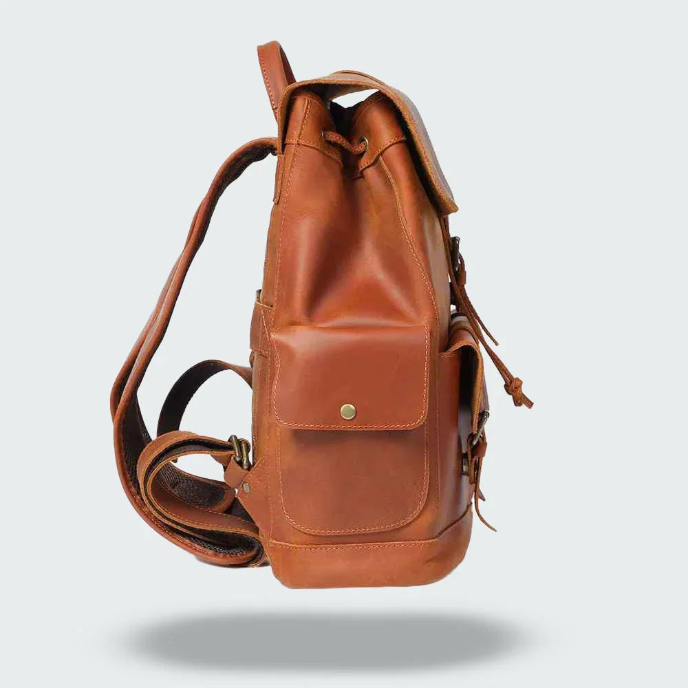 Herre Rygsæk Vintage Stil med Spændestrop 6