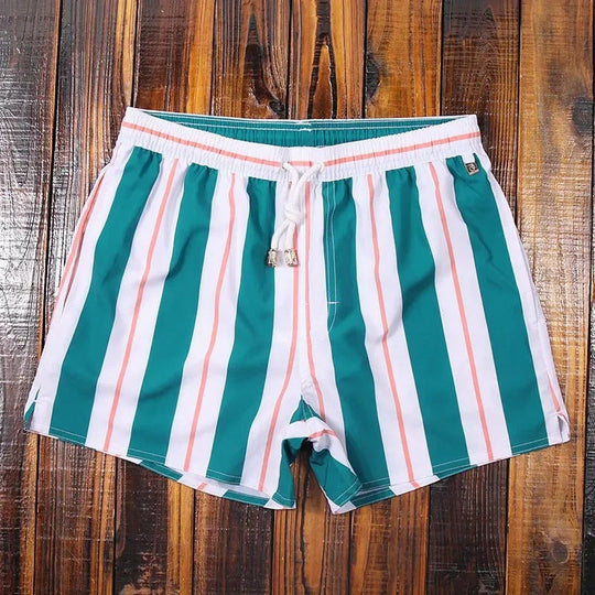 Herre Shorts med Elastisk Linning og Stribet Design 2