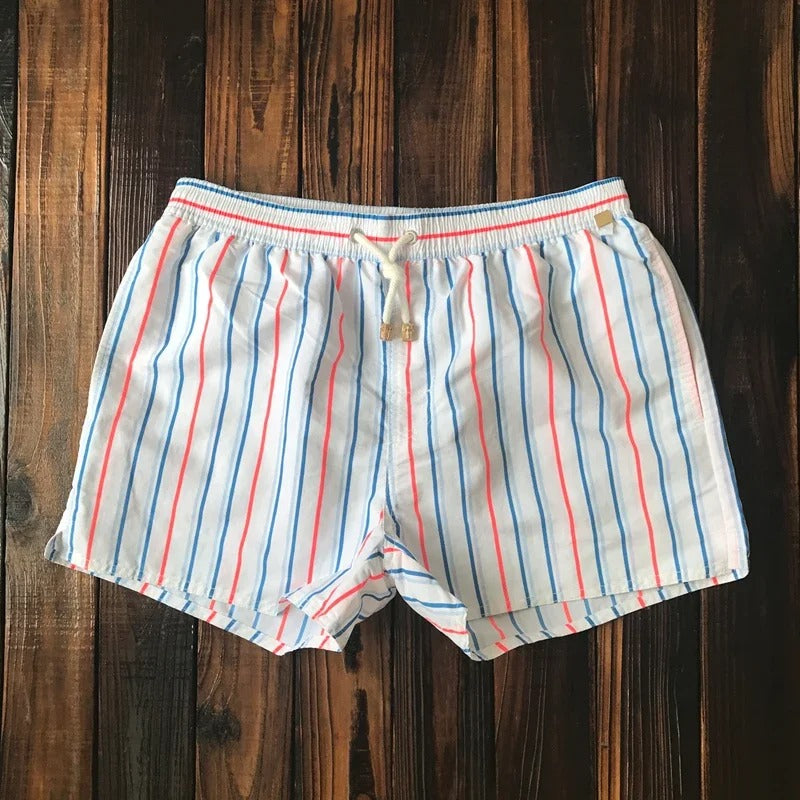 Herre Shorts med Elastisk Linning og Stribet Design 3