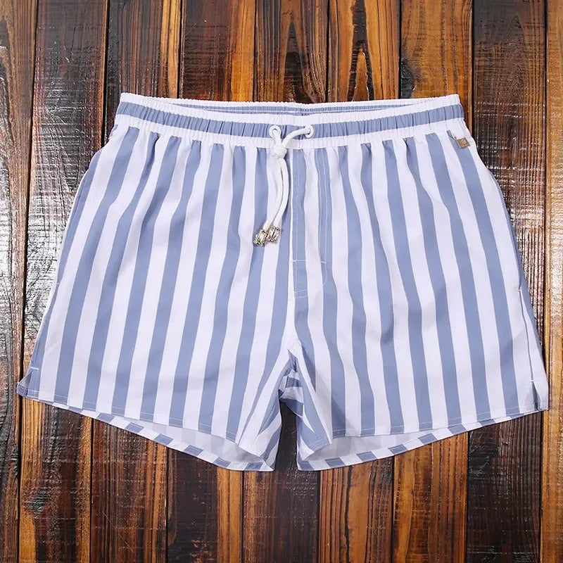 Herre Shorts med Elastisk Linning og Stribet Design 6