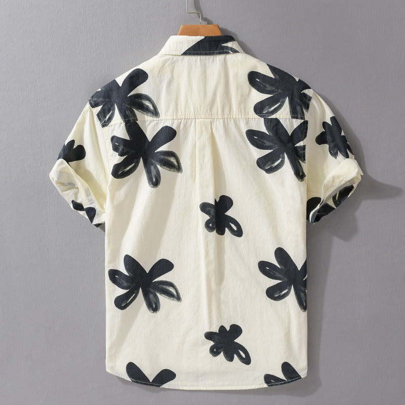 Herre Skjorte Premium Bomulds- og Linnedesign 1