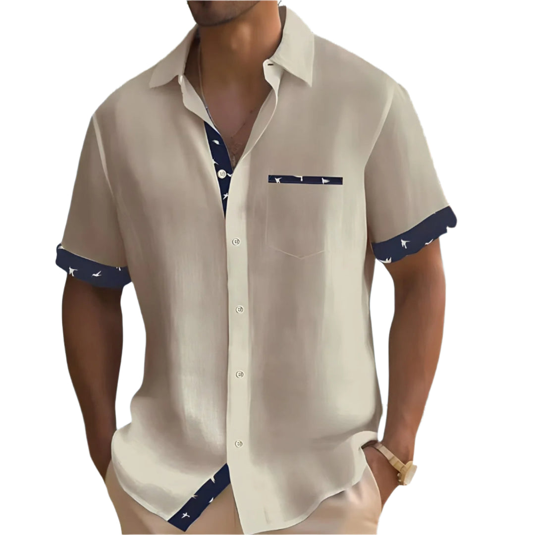 Herre Skjorte Rom Casual Design Letvægts Materiale 0