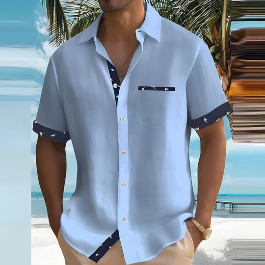 Herre Skjorte Rom Casual Design Letvægts Materiale 2