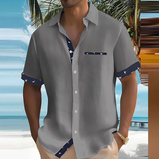 Herre Skjorte Rom Casual Design Letvægts Materiale 3