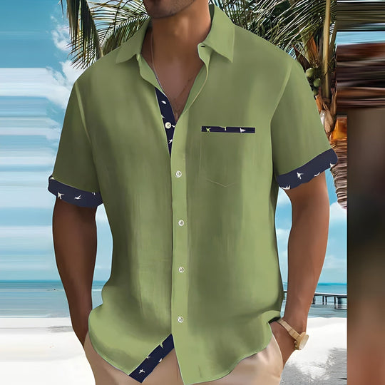 Herre Skjorte Rom Casual Design Letvægts Materiale 4