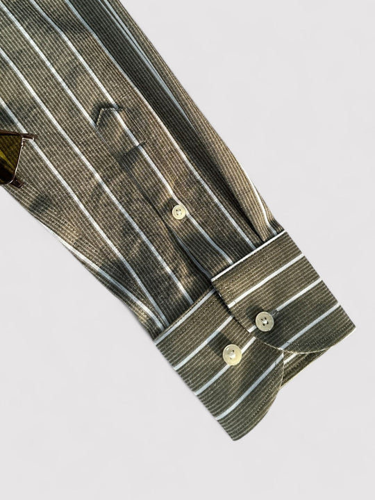 Herre Skjorte Slank Fit Stribet Design 4