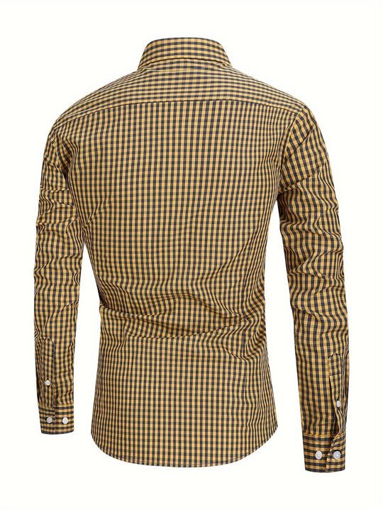 Herre Skjorte Ternet Moderne Stil 3