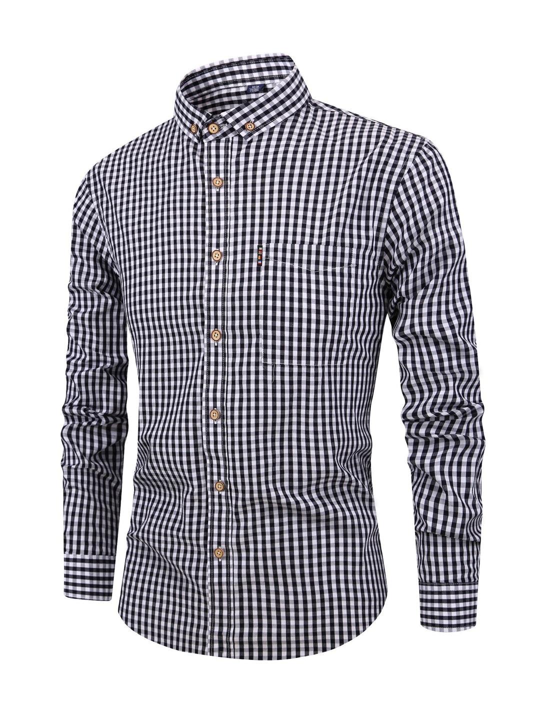 Herre Skjorte Ternet Moderne Stil 6