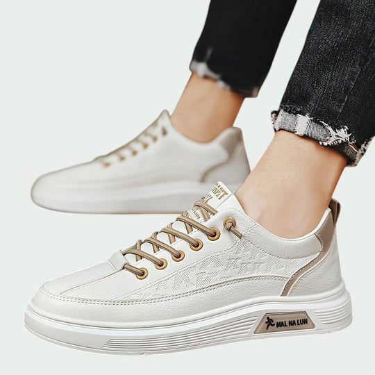Herre Sneakers Lav Profil PU Komfortable Sport Sko 6