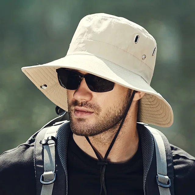 Herre Sommerhat med Bred Skygge 1