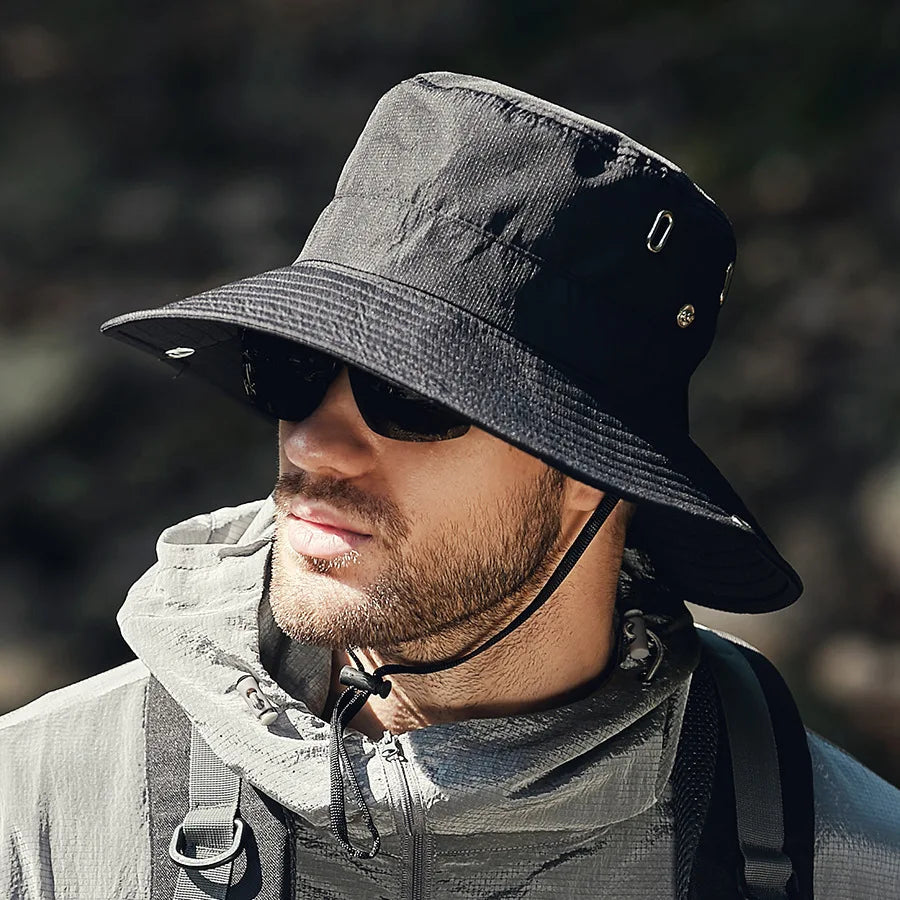 Herre Sommerhat med Bred Skygge 4