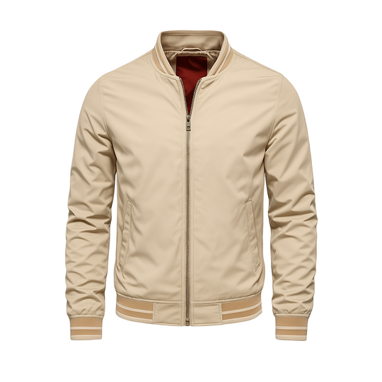 Herre Sommerjakke Sporty Stil Med Ribbet Krave 0